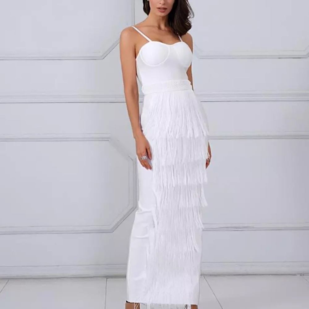 Celebrity style tassel dress